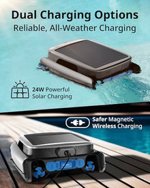 Beatbot iSkim Ultra Solar Robotic Pool Skimmer Silver Gray