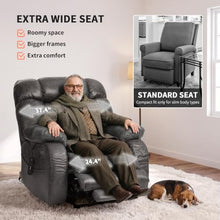 EONIX Zero Gravity Power Lift Recliner Chair for Big Man, Cloud Smoky Grey