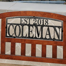 Touch of Class Stonehill Outdoor Bench Seat Wooden Regal Walnut | Personalized Custom Last Name