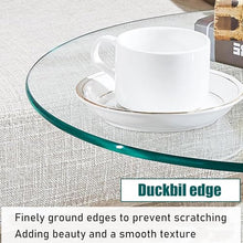 Table Top Tempered Kitchen Dining Table Top, Round Glass Table Protector Topper, Glass Round Replacement Protector Cover 400 Mm, Tempered Glass Table Top, Round Transparent Dining/Coffee/Garden Table