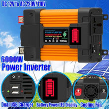 Complete Solar Inverter Kit 4000W/6000W Inverter with 100W Panels & 50A Charge Controller, Off-Grid Power System for Home Backup, RV, Cabin, Outdoor Energy Use(4000W,12V-220V)