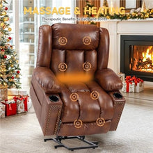 HTERWQEA Power Lift Recliner Chair with Heat Massage, Extended Footrest
