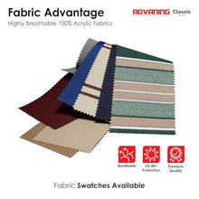ADVANING Classic Series 8'X7' Manual Retractable Awning, 100% Acrylic UV+ Sun Shade Canopy, Canvas Umber (Solid), MA0807-A208H
