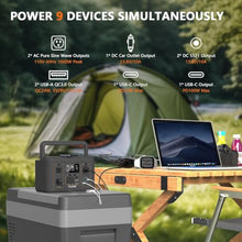 ALLWEI 500W Solar Generator with 100W Solar Panel, 512Wh LiFePO4 Battery