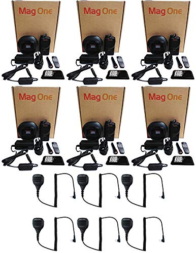 SR-Moto BPR40 VHF 150-174MHz 16 Channel 5 Watt Portable Radio with M4013 Speaker Microphone 6 Pack