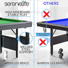SereneLife Folding Pool Table Green
