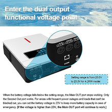 Y&H 4.2KW 24VDC Solar Hybrid Inverter AC220V Two Load Output Power, On/Off-Grid Built in 120A MPPT Solar Charger Max PV Power 6200W Input, for 48V Lead Acid/Lithium Battery, Supports Battery-Free use