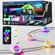 Permanent Outdoor Lights Pro 300ft String light with 180 RGBCW+IC LEDs IP68