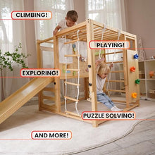 Avenlur Indoor Playground Montessori Gym – Alpine Wooden Jungle Gym for Kids Ages 2-8