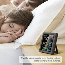 KOGORA HD Color Screen LCD Weather Station Alarm Clock Smart Hygrometer Dual Desktop Clock,Clock