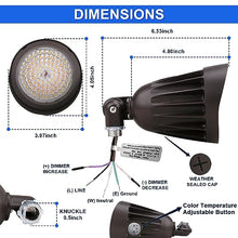 25W LED Bullet Spot Flood Light, 3CCT Selectable 3000K/4000K/5000K, 3500LM