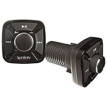 Enrock Marine Flush Mount Pre-Amp Waterproof Bluetooth Controller with 6x 6.5" 180W Peak 2-Way Gray Marine Speakers and 1000W Peak Weather-Resistant 4-Channel Boat Amplifier Kit