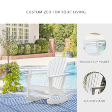 Signature Design by Ashley Sundown Treasure HDPE Patio Rocking Chair, White