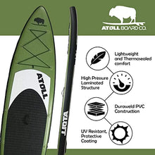 Atoll Inflatable Stand Up Paddle Board 11 Feet Army Green