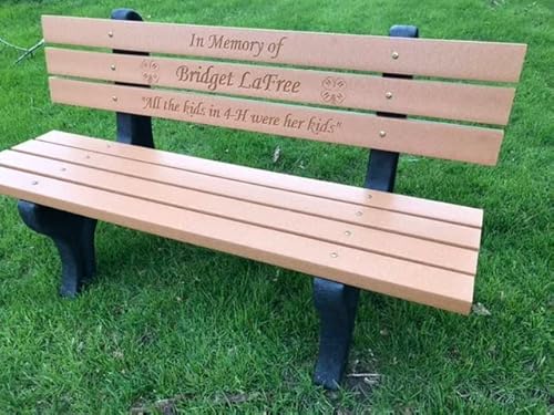 Generic Memorial Park Bench Recycled Plastic Walnut