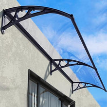 Modern Outdoor Canopy Front Door Canopy,Impact Resistant Patio Awning,UV Rain Snow Sunlight Protection Solid Sheet Outdoor Polycarbonate Cover and Aluminium Frame (59"x71")