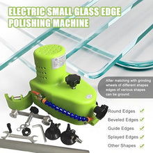 New Small Glass Edger - Electric Glass Edging Machine, DIY Glass Art Corner Grinding Edging Machine, Grind Out Round Beveled Corner Guide/Splayed Edges and Other Shapes 5mm