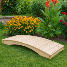 Keystone Amish Co. Cedar Plank Garden Bridge, 3' x 10', Walnut Stain