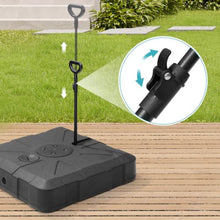 OROTLECT 128'' Square Outdoor Cantilever Solar Led Lights Patio Umbrella with Easy-Move Base | One-Person Mobility