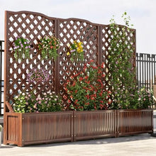 Outdoor Privacy Screen Planter with Trellis, Vertical Plant Support Stand, Thickened, Stable Structure, Suitable for Patios and Courtyards