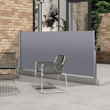 138" X 71'' Retractable Side Awning, Grey, Rust Frame, Waterproof & - Privacy Shelter 138"X71", Screen for Safari Parks