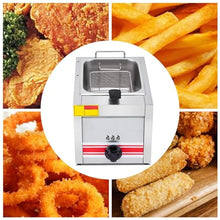 Gas Frying Machine Large Capacity Stainless Steel Gas Fryer, Commercial Kitchen Dining Food Service Equipment Hot Plates Gas French Fries Fryer Non Stick Coating Easy Clean