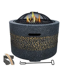 Outdoor Brazier Outdoor Party Courtyard Garden Villa Charcoal Roasting Stove Barbecue Grill Household BBQ Fire Pit Beautiful and Practical (Color : Black, Size : 55.5x55.5x46cm) (Black 55.5x55.5x46cm)