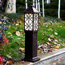 ZEELYDE Post Lights Outdoor,Outdoor Waterproof Garden Light Metal Glass Lampshade Floor Lamp Villa Landscape Community Decoration Aisle Lawn Light Night Terrace Lighting Lighting Fixtures
