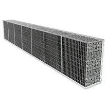 Festnight Gabion Wall Basket with Cover Outdoor Decoration 19.7" x 1.6" x 3.3" 11