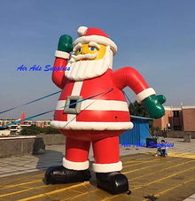 Air-Ads Supplies 15ft Inflatable Advertising Giant Santa with Blower Red Green