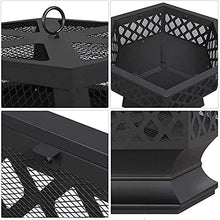 Outdoor Metal Fire Pit, Multifunctional Portable Firepit, Fireplace Stove for Camping Picnic Bonfire Patio Backyard Garden Beaches Park