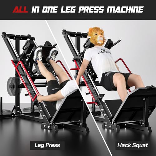 Mappding Leg Press Machine Hack Squat Equipment Red
