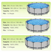 Large Round Above Ground Pool, Family Swimming Pool for Backyard Fun