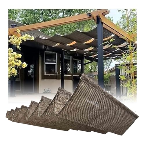 HBOOMOEM Wave Shade Sail Awning，Retractable Waterproof Wave Awning Cover，U Shape Replacement Awning，Balcony Deck Wave Awning，Uv Protection Shade Sail For Garden Sunroom, Terrace.(W:2.5m/8.2ft*L:14m/46