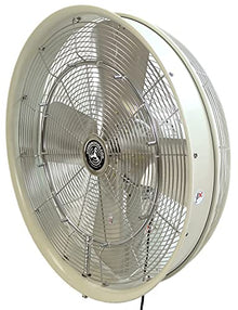 HydroMist Shrouded Oscillating Misting Fan, Wall Mount, 24 Inch, White