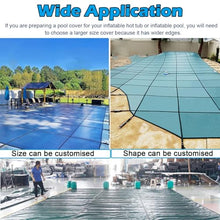 RENLXFI Heavy Duty Solid Pool Covers Winter, Outdoor Round Inground Pools Protector Cap, Anti-Snow Rainproof Swimming Pool Safety Covering(Dia 13ft/4m)