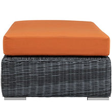 America Luxury - Outdoor Modern Contemporary Urban Design Rectangle Ottoman Orange