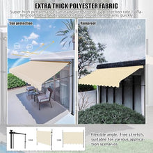 CHENWMZ Adjustable Freestanding Sunshade with Hand Crank for Balcony Patio Pavilion & GardenOutdoor UV Protection Umbrella Awning