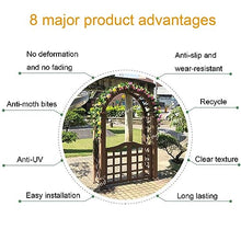 MELPHI Wooden Garden Arch, Outdoor Garden Arch with Double Gate, Garden Arbor for Various Climbing Plant, Outdoor Garden Lawn