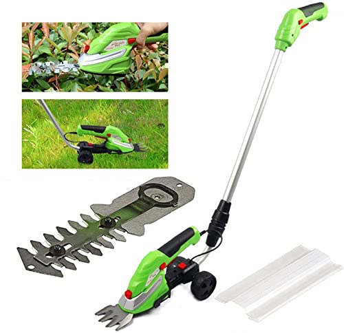AMYYTL 3.6V Cordless Grass Shear, 2-in-1 ELD Hedge Trimmer, Small Electric with 2000Mah Lithium Ion Battery/Charger, Used for Pruning Plants Or Lawn Cultivation