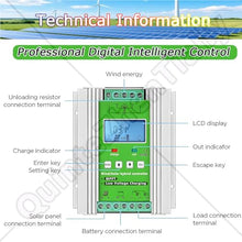 Wind Turbine Solar Hybrid Mppt Boost Regulator,Wind Solar Hybrid Charge Controller,Operating Ambient Temperature -20℃~50℃,for Horizontal/Vertical Axis Winds Turbines 6000W