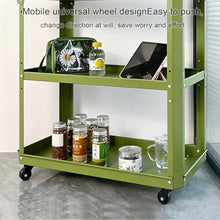 ARTUNV Metal Rolling Flower Cart With Wheels, 3-Tier Plant Display Stand