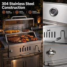 28In Large Built in Charcoal Grills for Outdoor Kitchen Island