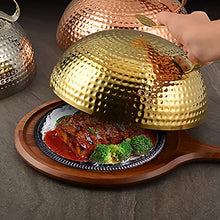 FMOPQ Cheese Melting Dome 9.5 inch/11 inch/11.8 inch Brass Round Basting with Handle for Indoor/Outdoor Grilling Flat Top Cast Iron Steam Cove (Size : 300mm) (240mm)