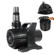 OYO WATER Submersible Water Pump, 11800 GPH Pond Pump for Outdoor Ponds 32.8ft Long Power Cord, Barrier Filter Bag, Ipx8 Waterproof Ultra Quiet Fountain Water Pump for Waterfall, Hydroponic