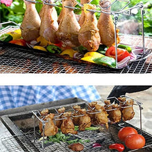 HIONJIN Stainless Steel Chicken Wing Leg Grill with Drip Tray, Used for Grilling Multi-Purpose Chicken Leg Grilling Utensils