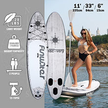 FunWater Inflatable 11'x33"x6" Ultra-Light SUP Stand Up Paddle Board LIGHT GRAY