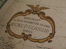 Maitland Smith Eagle World Globe with Mahogany & Pewter Stand