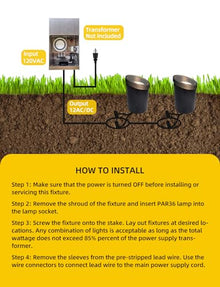 COLOER In-Ground Well Lights LED Outdoor Low Voltage Landscape Lighting 12-Pack 301B