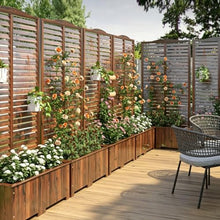Large Floor-standing Wooden Planter With A Trellis, Tall Privacy Screen For Climbing Vines,Combines Hanging Planters With In-soil Planting,Suitable For Terraces(39.4x15.7x70.9in,With Top)